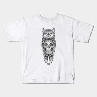 Skully Owl Kids T-Shirt